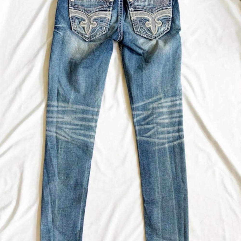 Rock Revival Braylee skinny jeans in blue denim